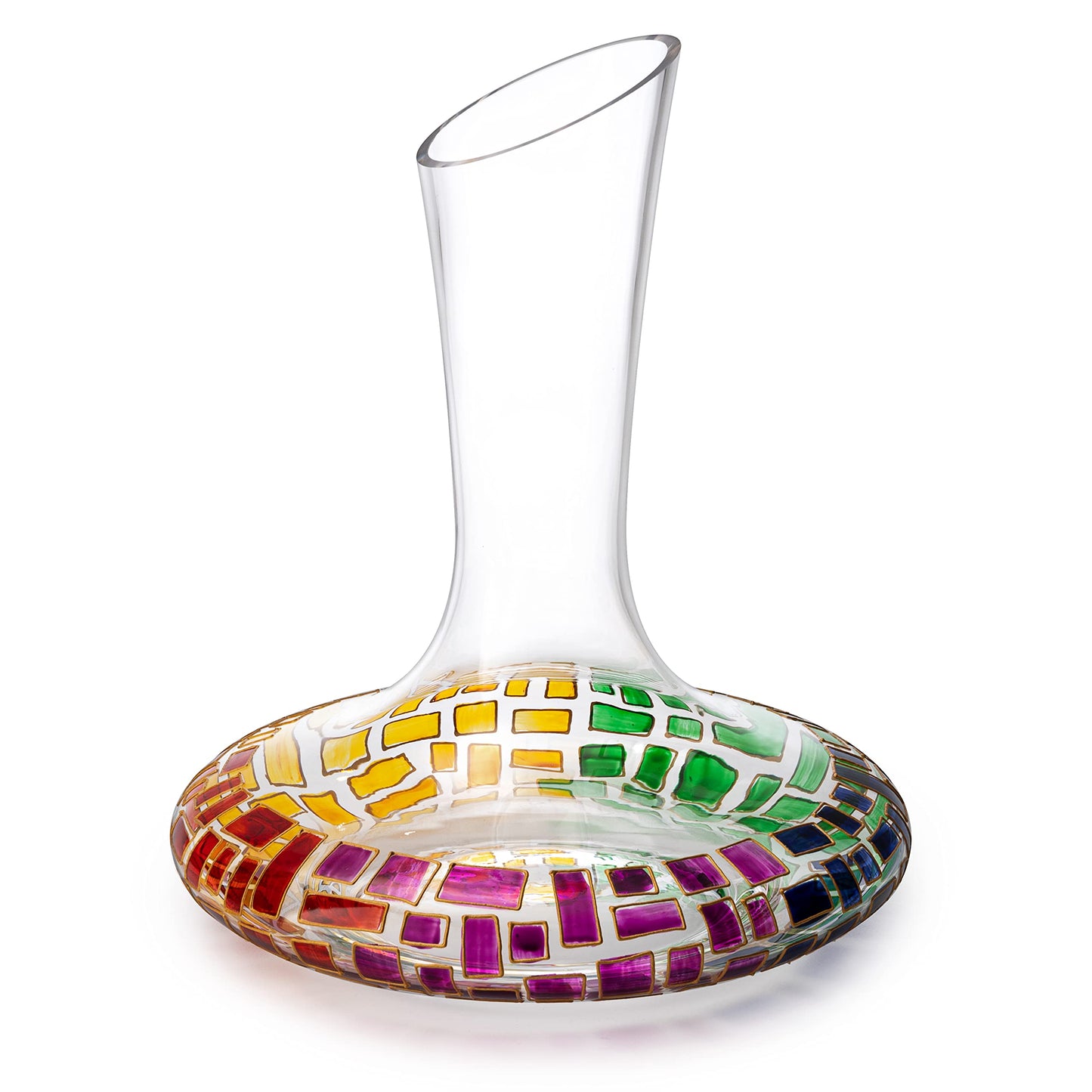 Wine Savant Artisanal Renaissance Stained Glass Windows Wine Decanter
