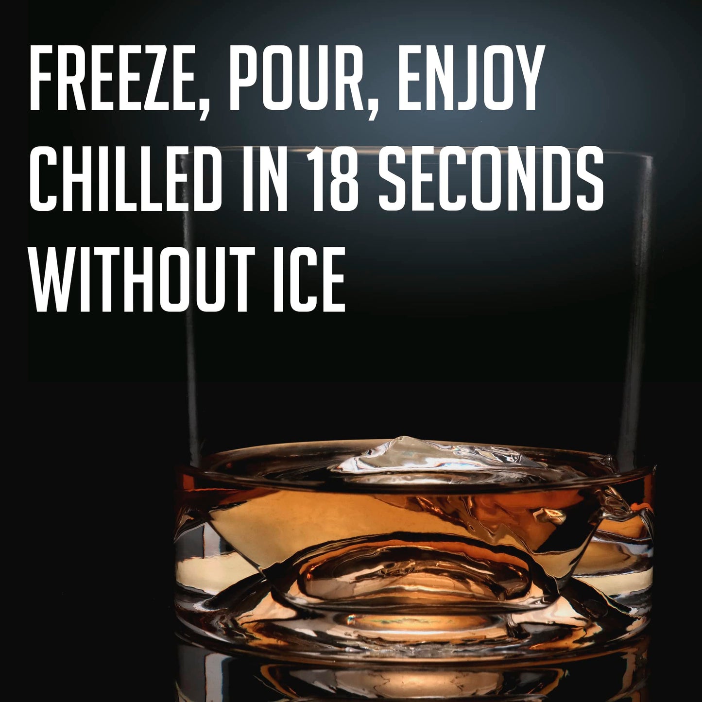 LIITON Mont Blanc Whiskey Glasses Set of 2, 1LB Thick Freezable Heavy Crystal, 10 Ounces