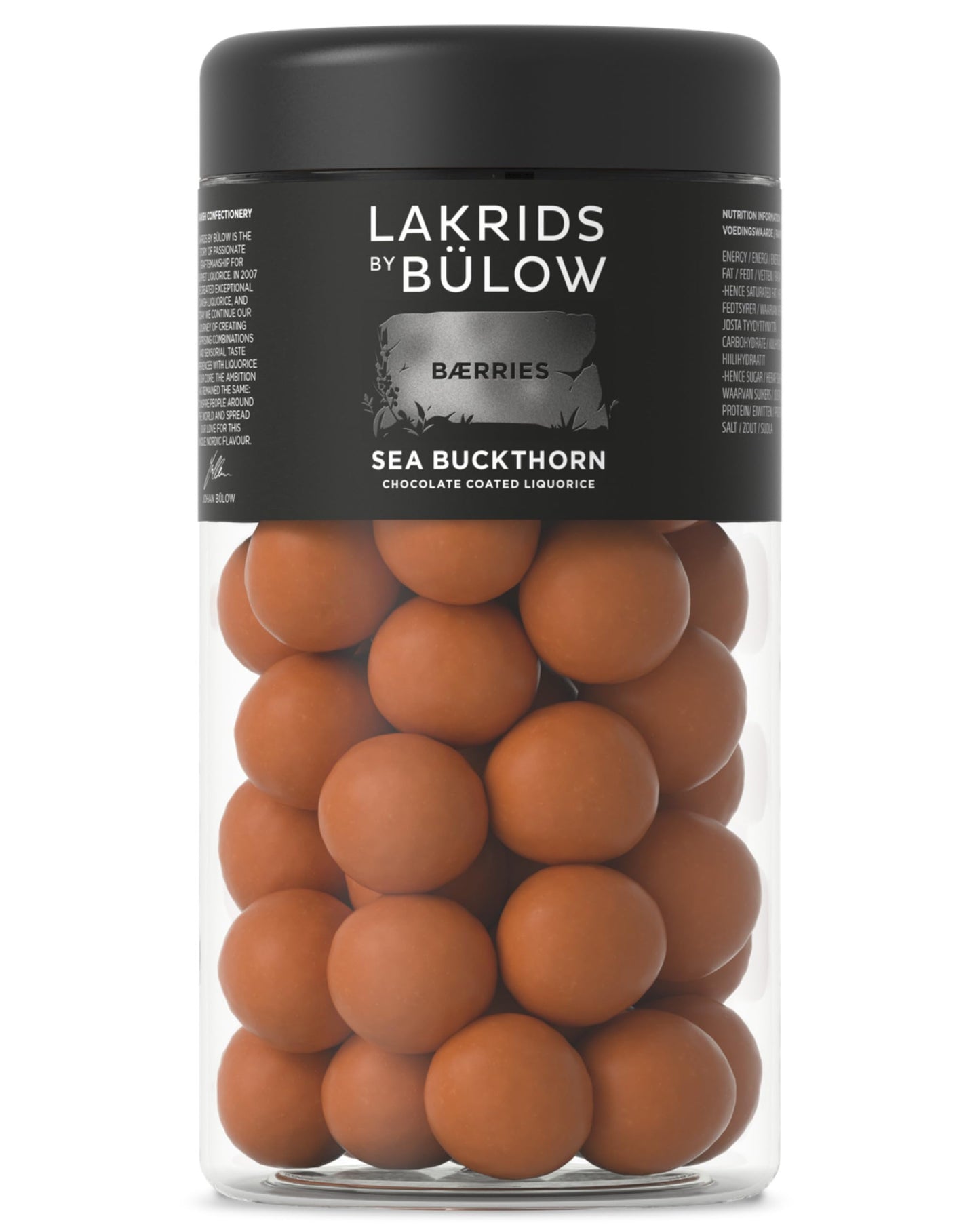 LAKRIDS BY BÜLOW - Sea Buckthorn - 10.4 Oz. - Chocolate Coated Gourmet Licorice - Sweet Licorice Coated in White Chocolate & Sea Buckthorn