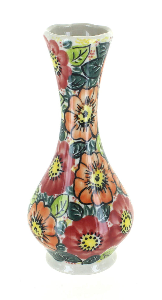 Blue Rose Polish Pottery Marigold Surprise Small Bud Vase