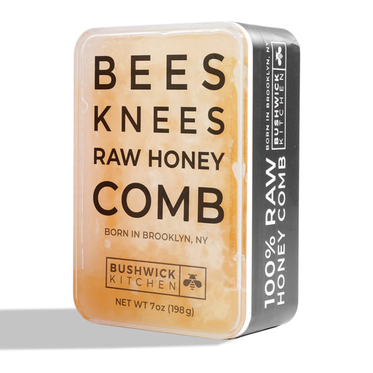 Bees Knees Raw Honeycomb, 100% Edible, All-Natural Gourmet Honeycomb in Double Sealed Packaging, Acacia Honey Comb with Sweet, Light Flavor, Foodie Gifts, Tea Gifts, Unique Gift Ideas (7 Oz.)