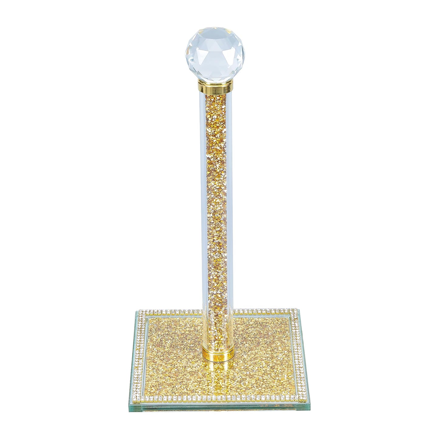 Glam Gold Crystal Paper Towel Roll Holder