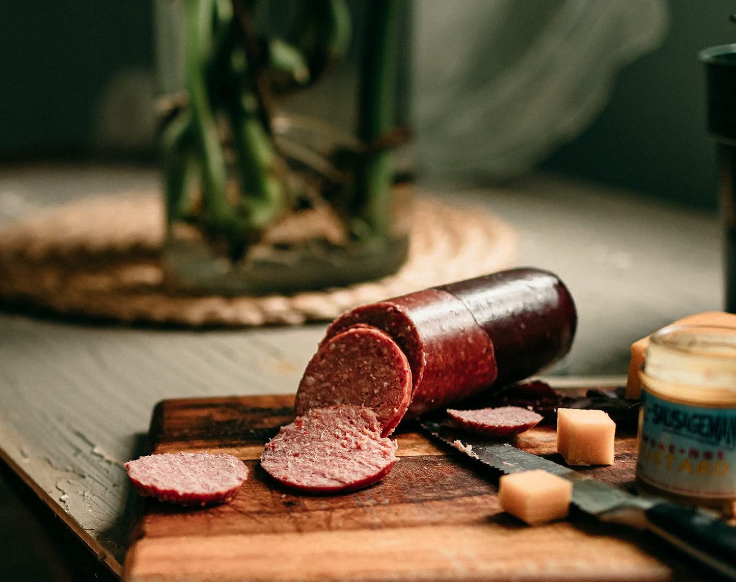 Yukon Gift Basket by Dan the Sausageman - Featuring Naturally Smoked 100% Beef Summer Sausages, Wisconsin Cheddar Cheese, Specialty Sweet Hot Mustard, Grainy Dijon, Flavor Infused Almonds, Crackers, and Sweets