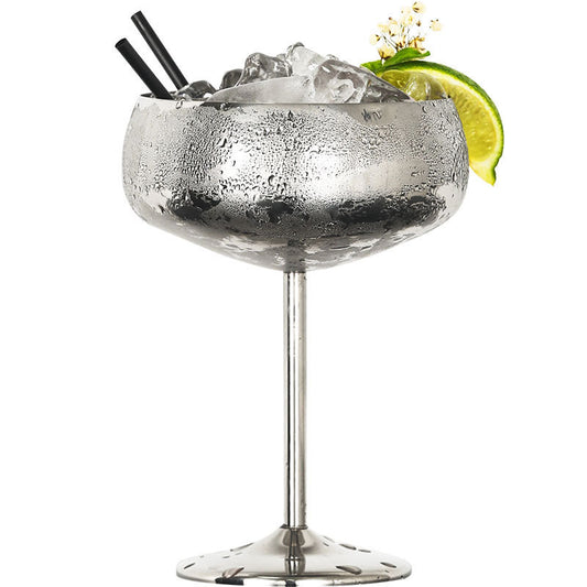 Keep Sangria or Wine Cool with this Silver or Copper Color Metal Wine Glass