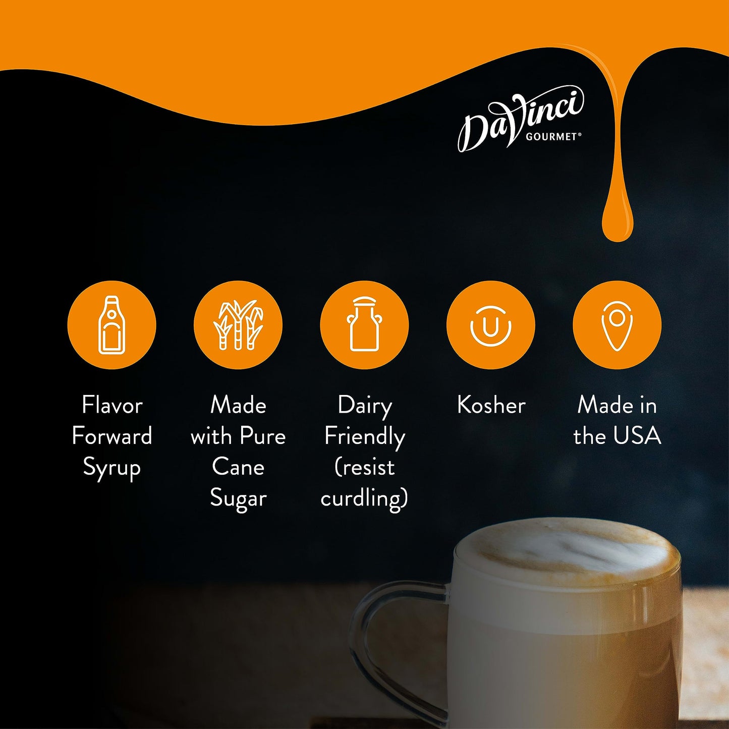 DaVinci Gourmet Classic Cake Batter Syrup, 25.4 Fluid Ounces (Pack of 1)