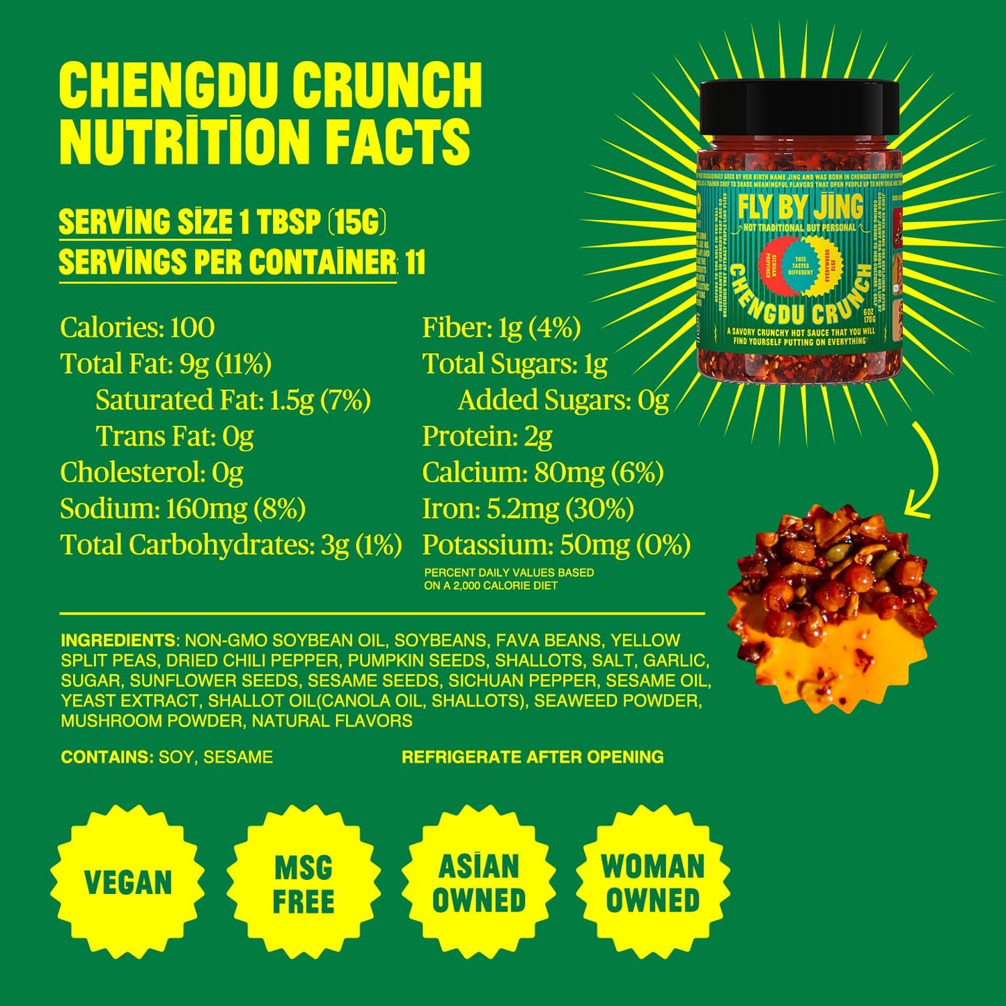 Variety Pack with Sichuan Chili Crisp, Zhong Sauce and Chengdu Crunch, All Natural and Vegan, Perfect Hot Sauce Gift for Foodies, 6 Oz. (3 Pack)