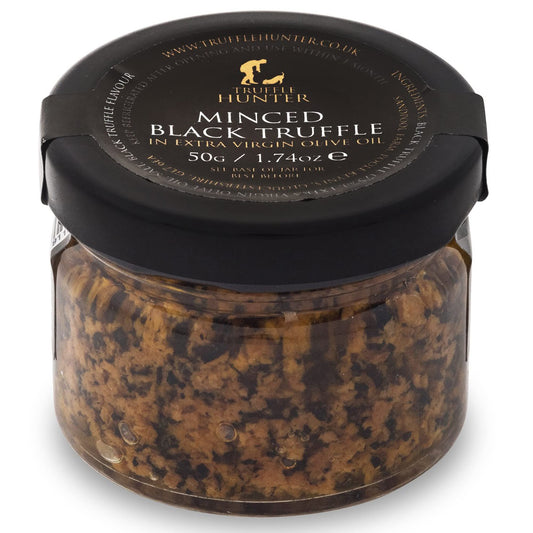TruffleHunter - Minced Black Truffle - Preserved Truffles in Extra Virgin Olive Oil - 1.74 Oz.