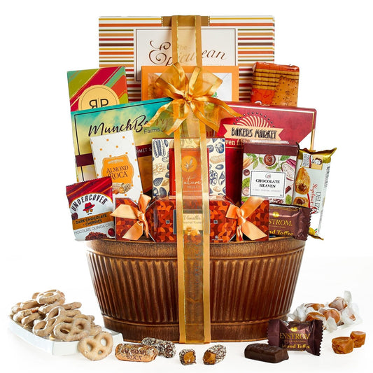 Broadway Basketeers Chocolate Gift Basket Gifts for Women, Men, Valentines Day Delivery, Families, College, Appreciation, Thank You Present, Birthday, Corporate, Get Well, Sympathy Care