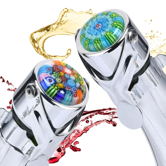 Two Wine & Champagne Champagne Stopper Bundle (Multi & Green) – Bottle stoppers with Leakproof seal protects both Wine & Sparkling beverages – Champagne & Wine gift for women, men and moms