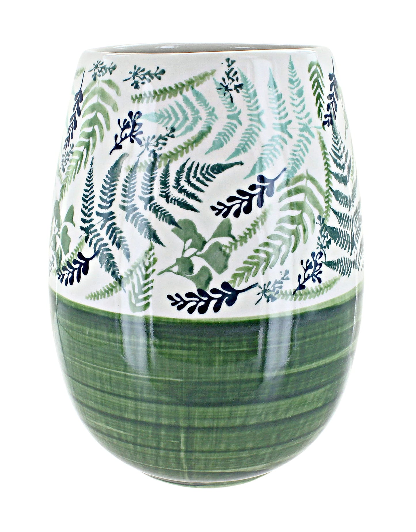 Blue Rose Polish Pottery Floating Fern Vase