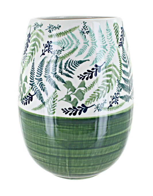 Blue Rose Polish Pottery Floating Fern Vase