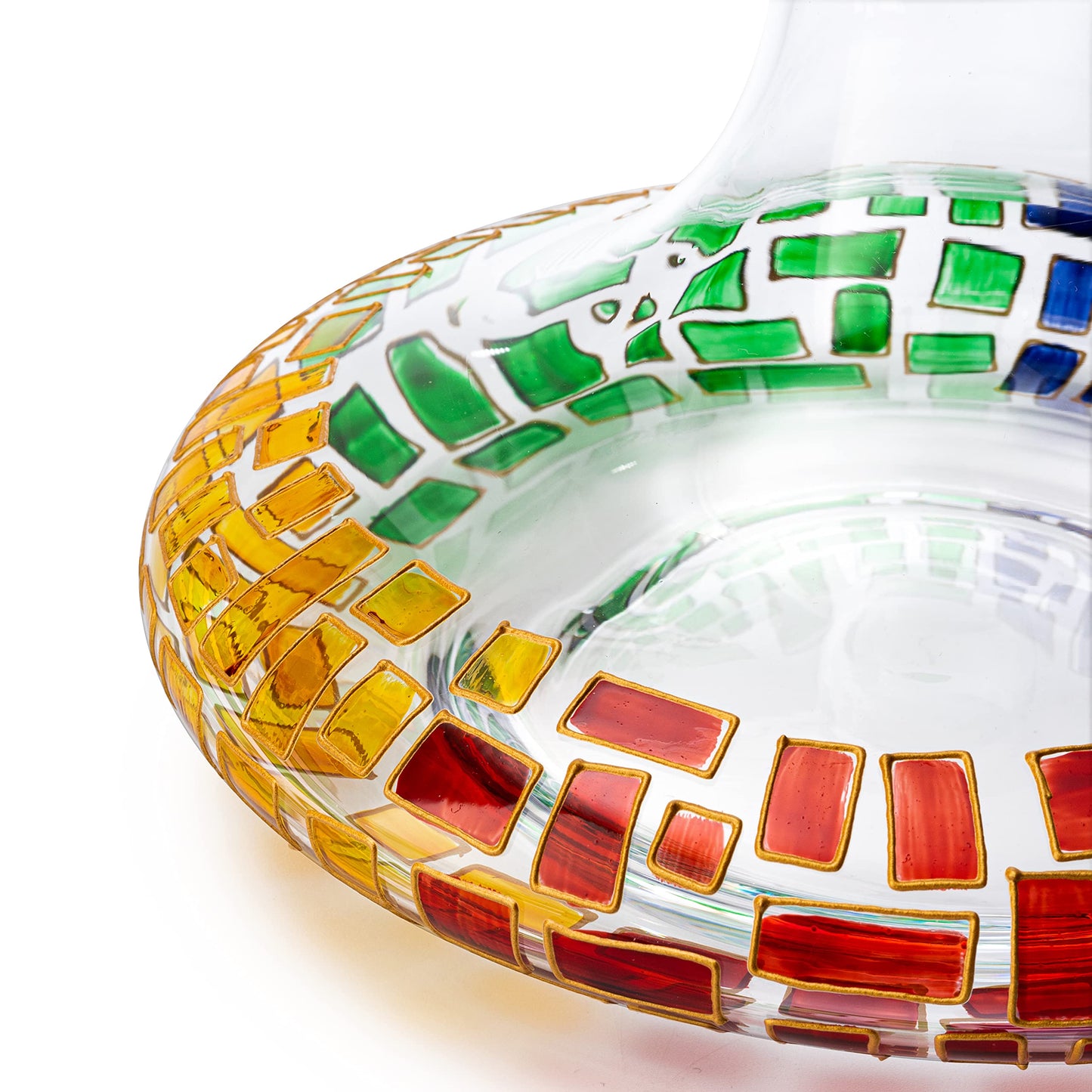 Wine Savant Artisanal Renaissance Stained Glass Windows Wine Decanter