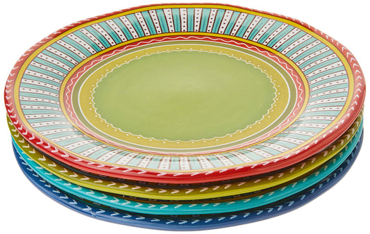 Certified International Valencia Dinner Plates (Set of 4), 11.25", Multicolor