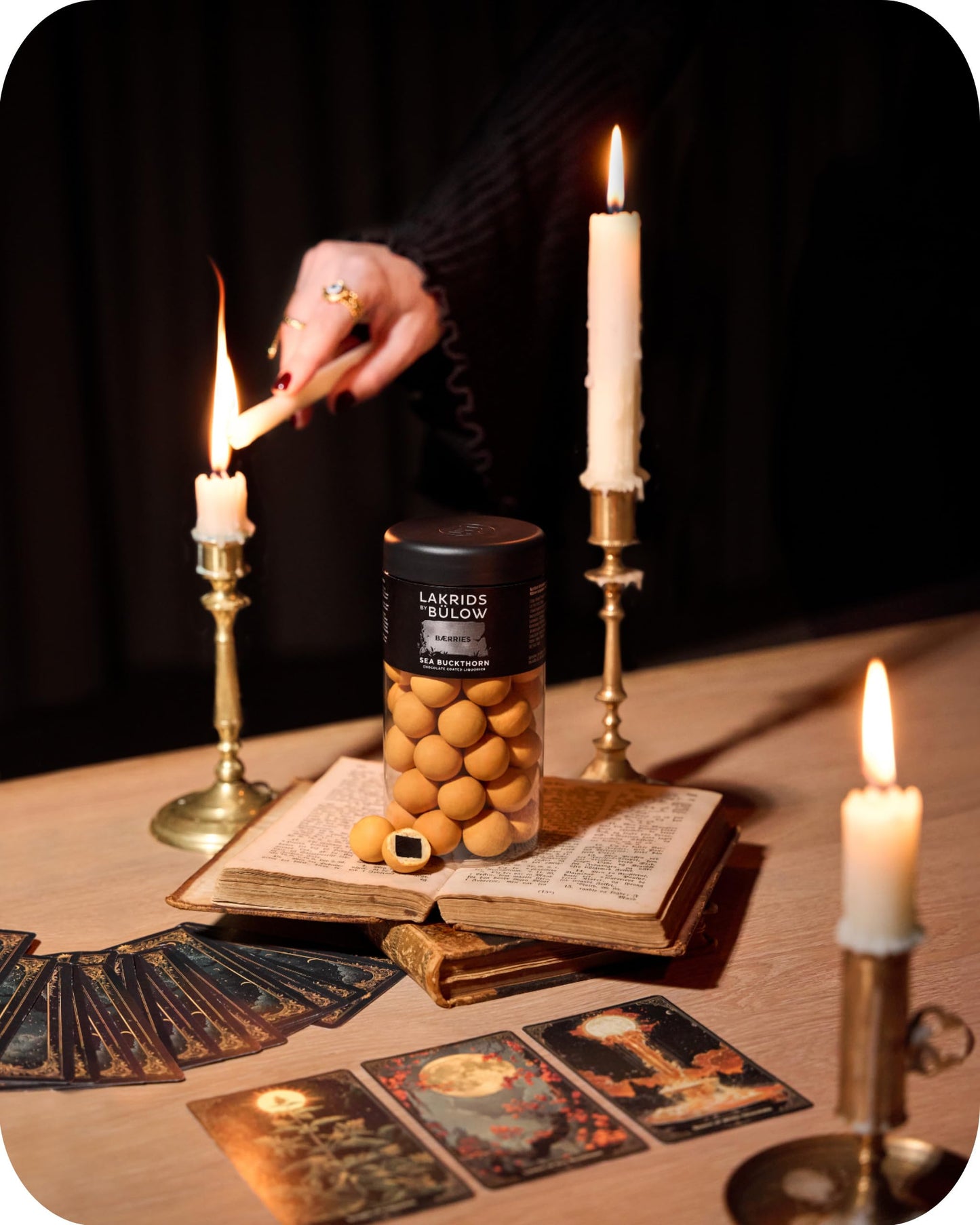 LAKRIDS BY BÜLOW - Sea Buckthorn - 10.4 Oz. - Chocolate Coated Gourmet Licorice - Sweet Licorice Coated in White Chocolate & Sea Buckthorn