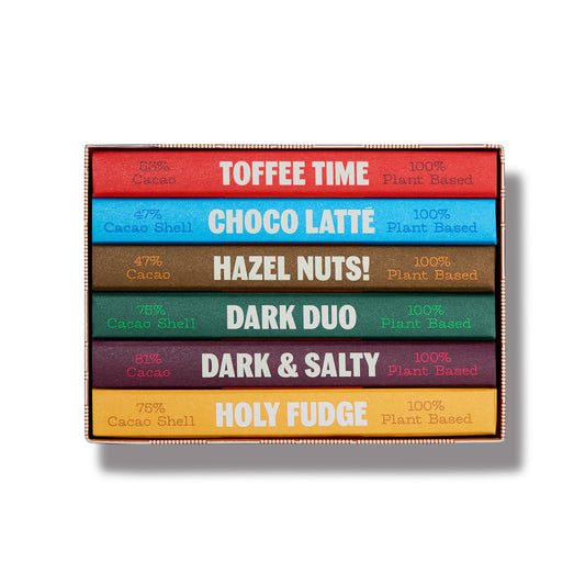 6-Bar Dark Chocolate Variety Pack | Single Origin, Plant Based, Organic & Fair Trade | Non GMO, Non-Dairy, Vegan, Soy Free (2.5 Oz. each) - Perfect Organic Chocolate Gift Box for Any Occasion