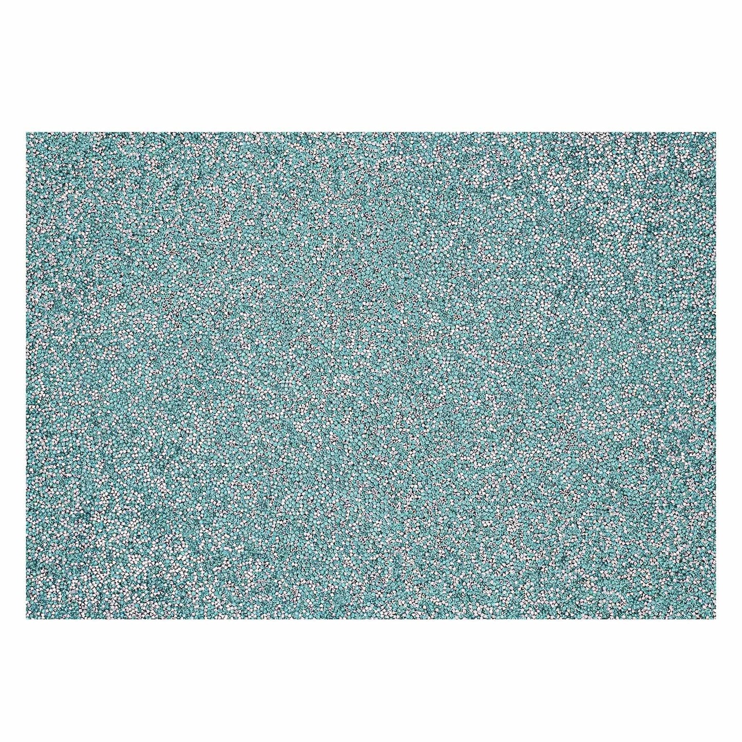 Luminous Rectangle Placemat, Sparkling Rhinestones, Heat Resistant, Non-Slip Back, for Striking Dining Table Settings, Events, Weddings, Aqua, 13x18, Sold Individually