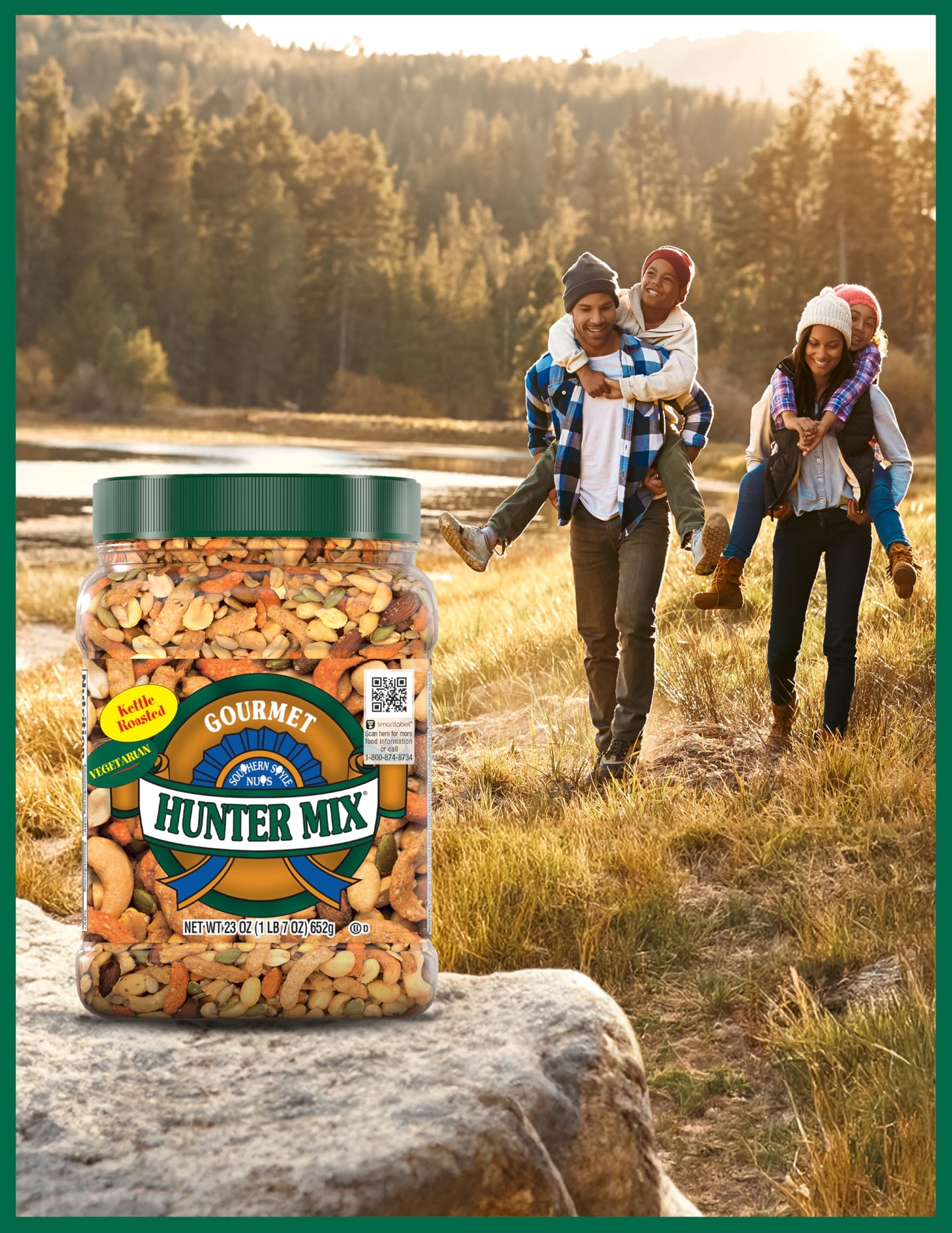 Southern Style Nuts Gourmet Hunter Mix, 23 Ounces, Sesame Sticks, Peanuts, Sunflower Kernels, Almonds, Cashews, and Pepitas