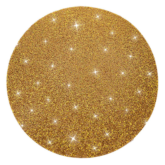 Cumouna Christmas Placemat, Gold Rhinestones Round Washable Elegant Glitter Table Mat for Christams Winter Xmas Kitchen Home Decor Housewarming Gifts (15 Inch)