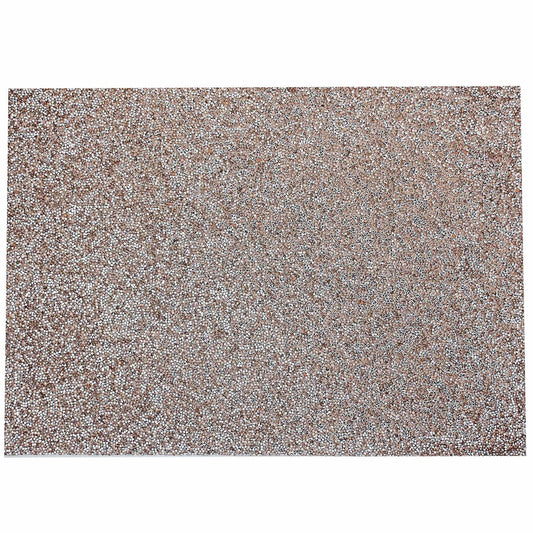 Luminous Rectangle Placemat, Sparkling Rhinestones, Heat Resistant, Non-Slip Back, for Striking Dining Table Settings, Events, Weddings, Topaz, 13x18, Sold Individually
