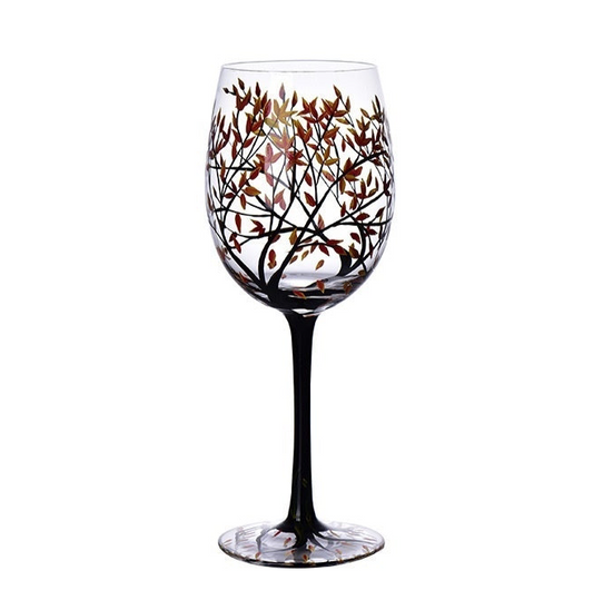Four Seasons Wine Glasses - Shown in Autumn