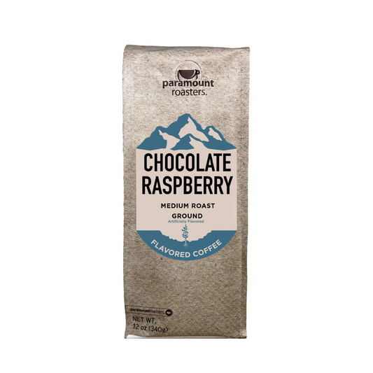 Paramount Roasters Chocolate Raspberry Flavored Ground Coffee, 12 oz medium roast, Paramount Coffee Company
