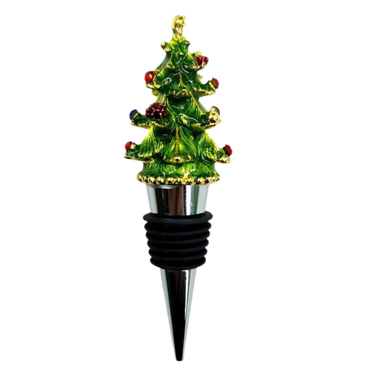 Festive Christmas Tree Wine Bottle Stopper
