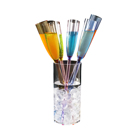 Colorful Beach Champagne Coupe Set