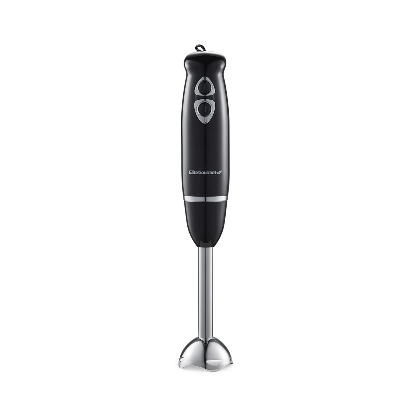 Elite Gourmet EHB1015 Immersion Hand Blender 500 Watts 2 Speed Mixing with Stainless Steel Blades, Detachable Wand Stick Mixer, Smoothies, Baby Food, Soup, Black