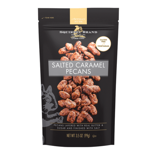 Squirrel Brand Salted Caramel Pecans. 3.5 Oz.