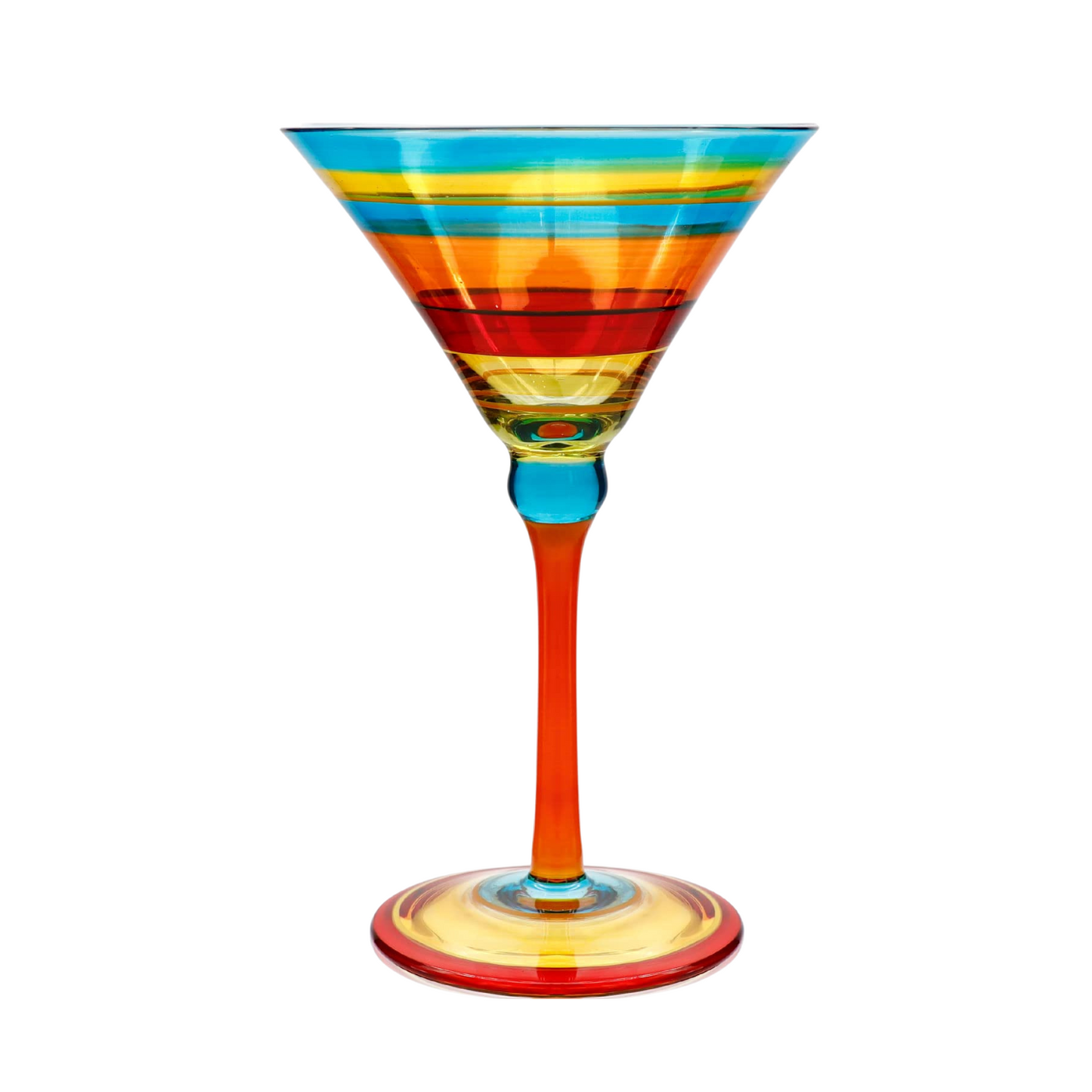Fancy Artisan Lolita Hand-Painted Martini Glass with Stem