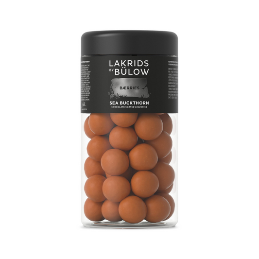 LAKRIDS BY BÜLOW - Sea Buckthorn - 10.4 Oz. - Chocolate Coated Gourmet Licorice - Sweet Licorice Coated in White Chocolate & Sea Buckthorn