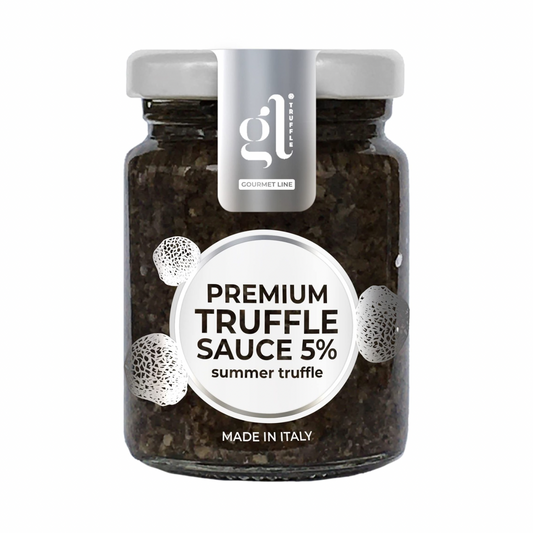 GL Truffle GOURMET LINE Premium Minced Black Truffle Sauce (90 gm) (3.17 oz.), Truffle Zest, Salsa Tartufata, Black Truffle Pate Spread, Seasoning, An Indulgent Delight from Italy