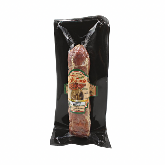 Fortuna's All Natural Salami with Black Truffle - Tartufo, 8 oz. Stick, Made in USA from 100% Natural Pork, Naturally Cured for a Rich Flavor - Perfect for Charcuterie Boards and Gourmet Snacking