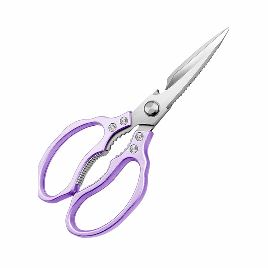 Sharp, Heavy Duty Kitchen Shears Dishwasher Safe, Kitchen Accessories Cooking Shears for Kitchen Meat Chicken Fish Poultry Herb Bread (Purple)