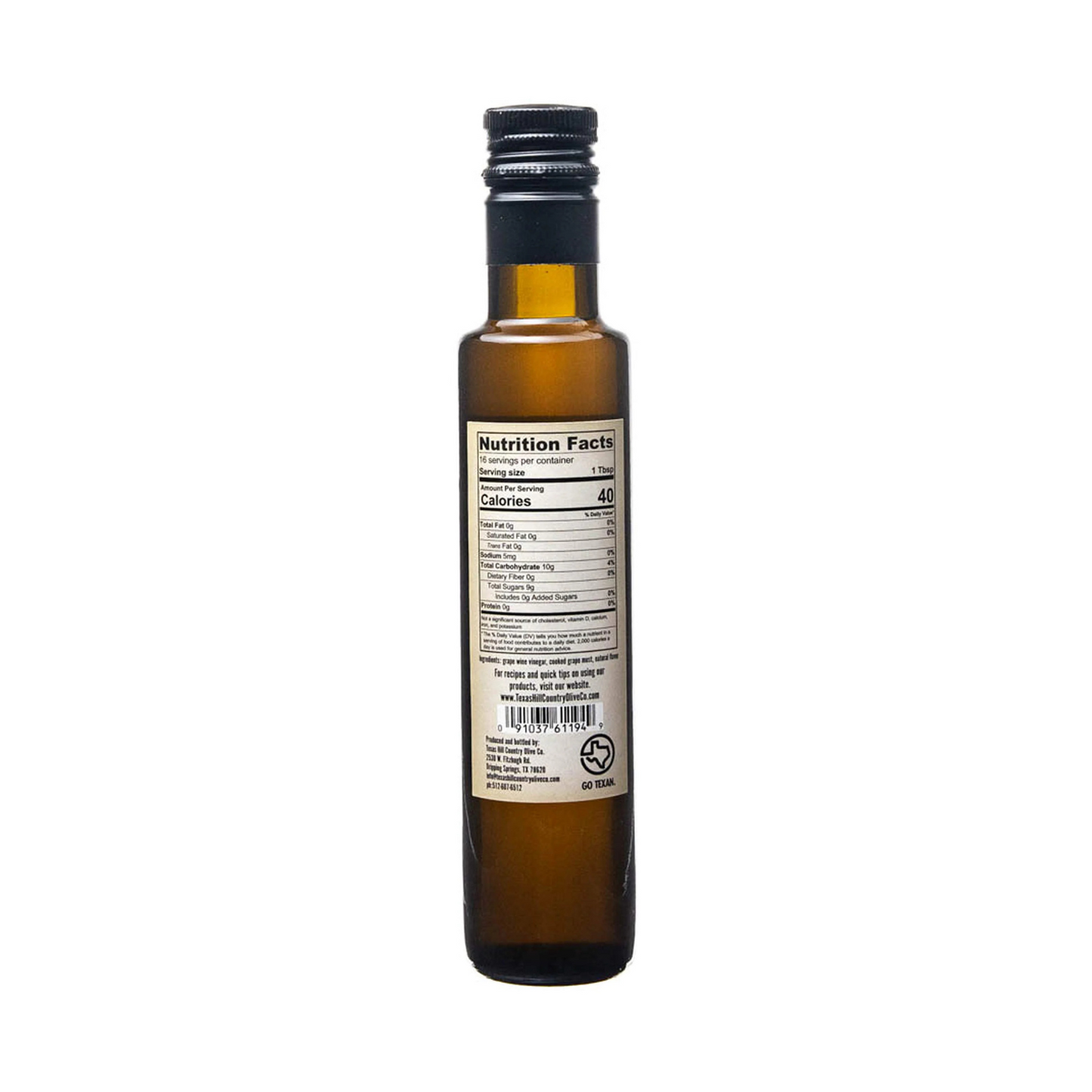 Pear Balsamic Vinegar - Gourmet Barrel Aged Infused Balsamic Vinegar - Great for Dressing Dipping Glazing - No Artificial Flavors or Added Sugar - Made in Texas (8.5 oz)