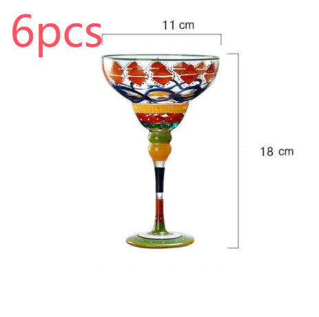 Hand-Painted Crystal Margarita Glass – A Toast to Artistry