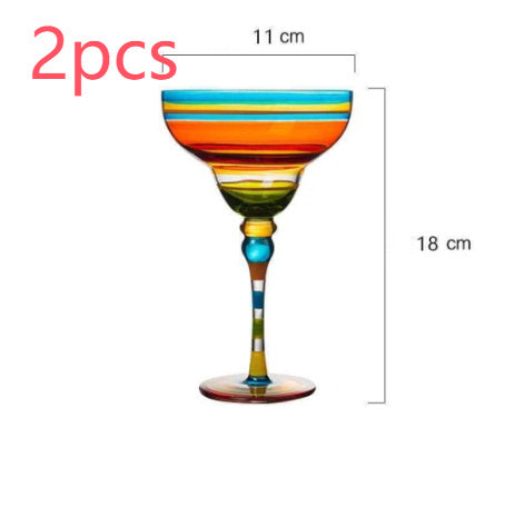 Hand-Painted Crystal Margarita Glass – A Toast to Artistry