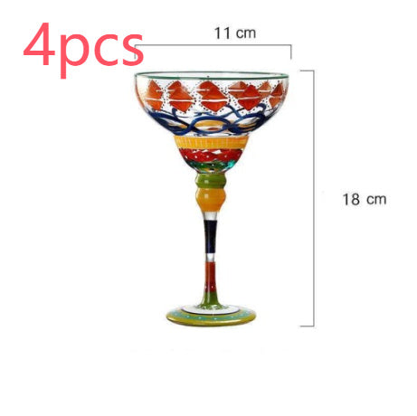 Hand-Painted Crystal Margarita Glass – A Toast to Artistry