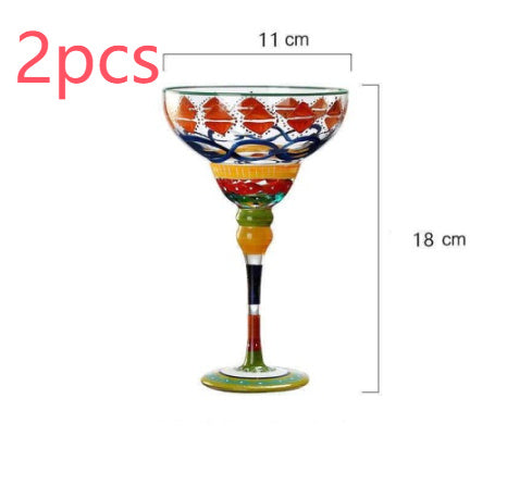 Hand-Painted Crystal Margarita Glass – A Toast to Artistry