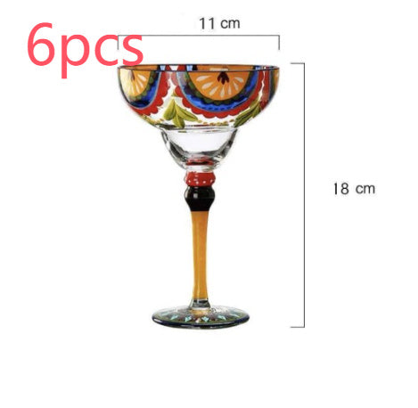 Hand-Painted Crystal Margarita Glass – A Toast to Artistry