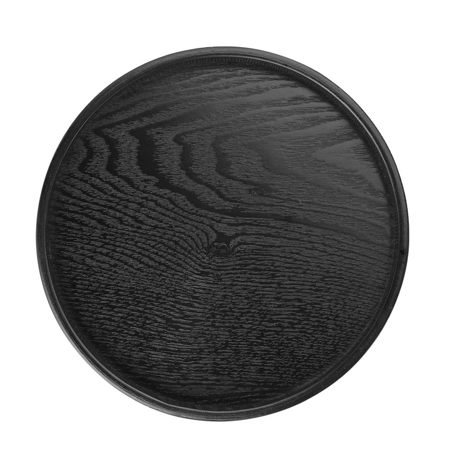 Round Shape Solid Wood Tea Coffee Snack Food Meals Serving Tray Plate Restaurant Trays 30cm