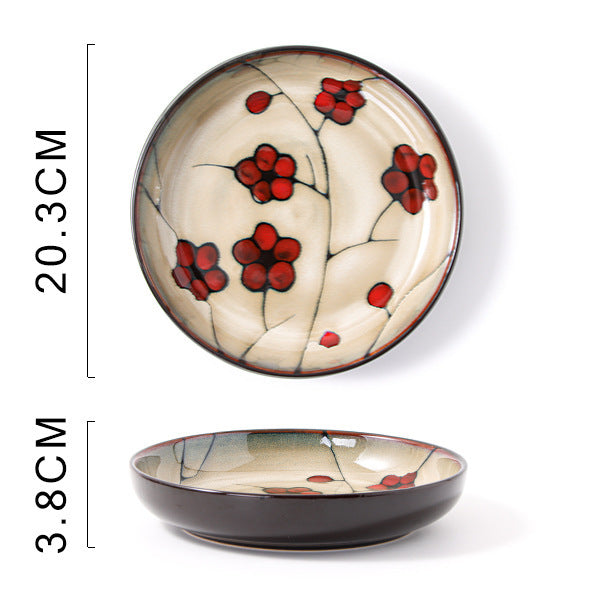 Glaze Kiln Hand Painted Ceramic Plates and Dishes